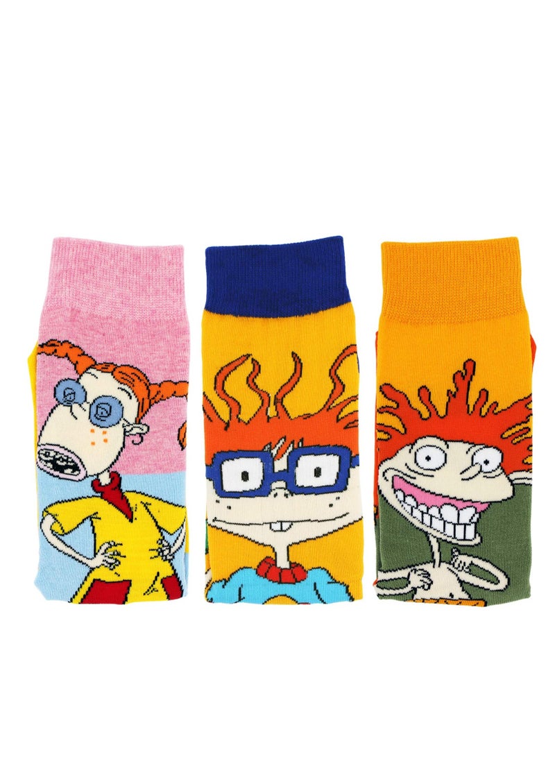 Colorful Cartoon Character Socks for Men and Women - 6 Pack of Fun, Crazy, and Cute Patterned Cotton Dress Crew Socks, Fits Size 8-12. Perfect for Adding a Touch of Whimsy to Your Wardrobe! - Image 4