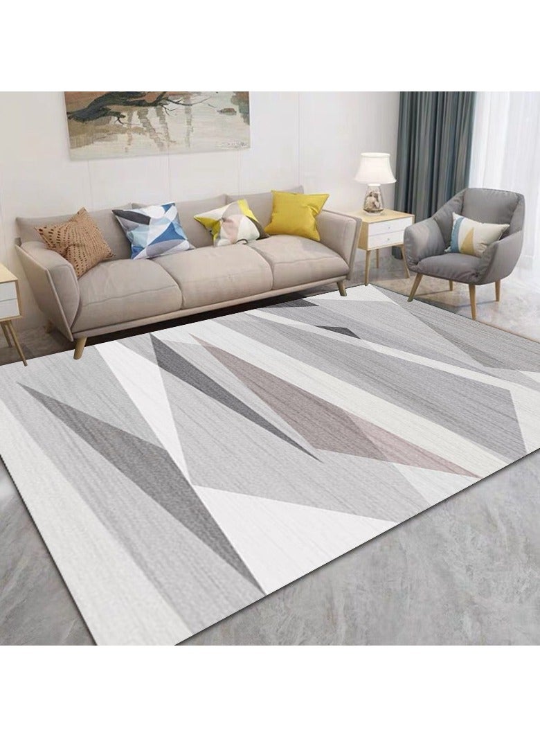 Loquat Squality Polyester Fiber Minimalist Geometric Printed Carpet - Image 1