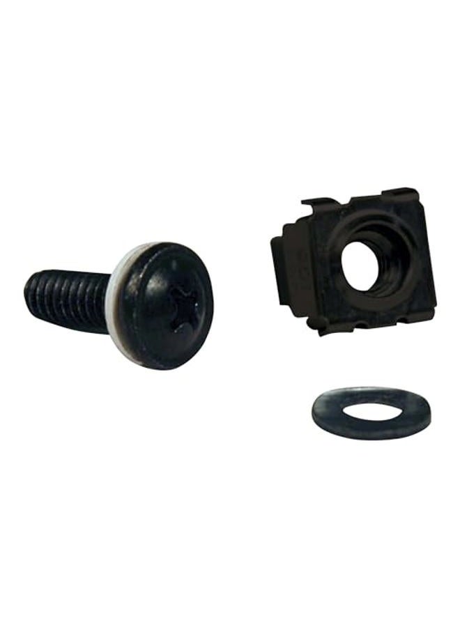 Tripp Lite SRCAGENUTS Rack Enclosure Cabinet Square Hole Hardware Kit Screws, Washers - Image 2