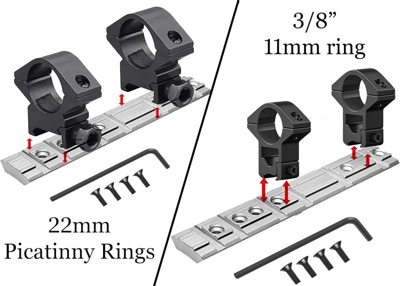 Gotical Ruger 10/22 Weaver and 3/8" Dovetail Mount Dovetail Predrilled Receiver Ruger Rail Mount Adapter - Image 5