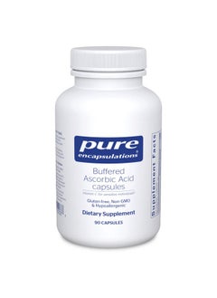 Pure Encapsulations Buffered Ascorbic Acid Capsules ; Vitamin C For Sensitive Individuals* ; 90 Capsules  - Image 1