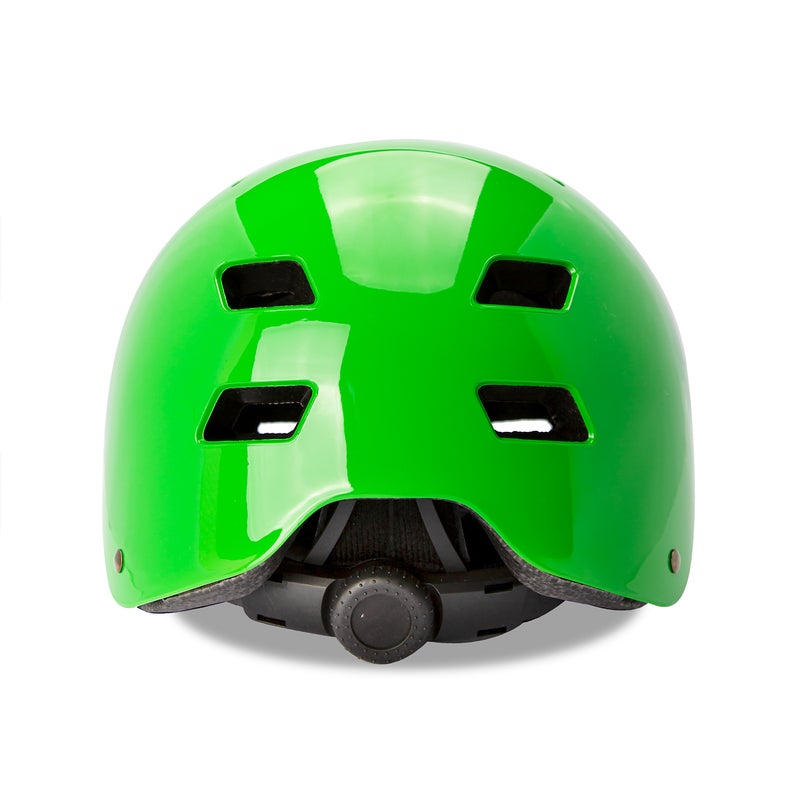 Spartan Mirage Jr Kids Skate Helmet | S/M Size 53–56 cm | Lime Green Finish | ABS Shell with EPS Foam & Sponge Liner | Dial-Fit Head Ring | 12 Air Vents | Quick-Release Buckle | Multi-Sport | SP-9087 - Image 2