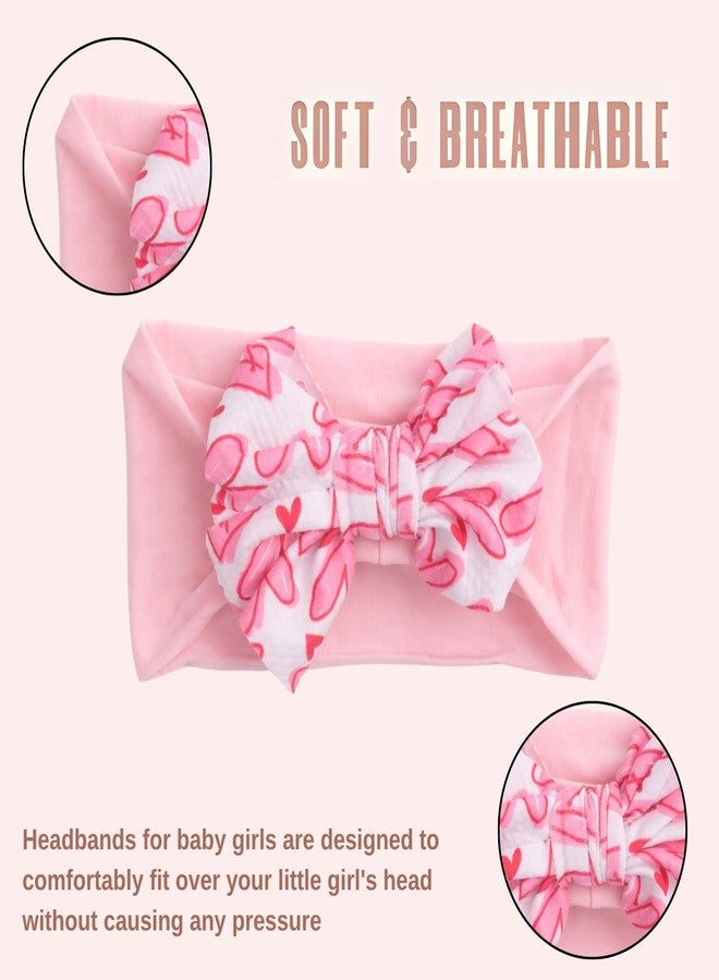 ANNACREATIONS ANNA CREATIONS 2 Pcs Baby Headbands Cute Flower Baby Hairband Soft Elastics Stretchy Bow Head Bands Multicolor Hair Accessories for Baby Girls New Born Kids - Image 3