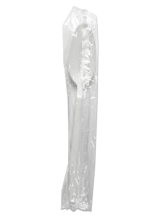 Boardwalk TSHWPPWIW Heavyweight Wrapped Polypropylene Cutlery, Teaspoon, White, 1000/Carton
