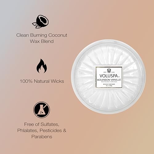 Voluspa Bourbon Vanille, Grande Maison 3 Wick Glass Candle, 36 Ounces, 100 Hour Burn Time, Coconut Wax for Clean Burning, Handcrafted in The USA - Image 4