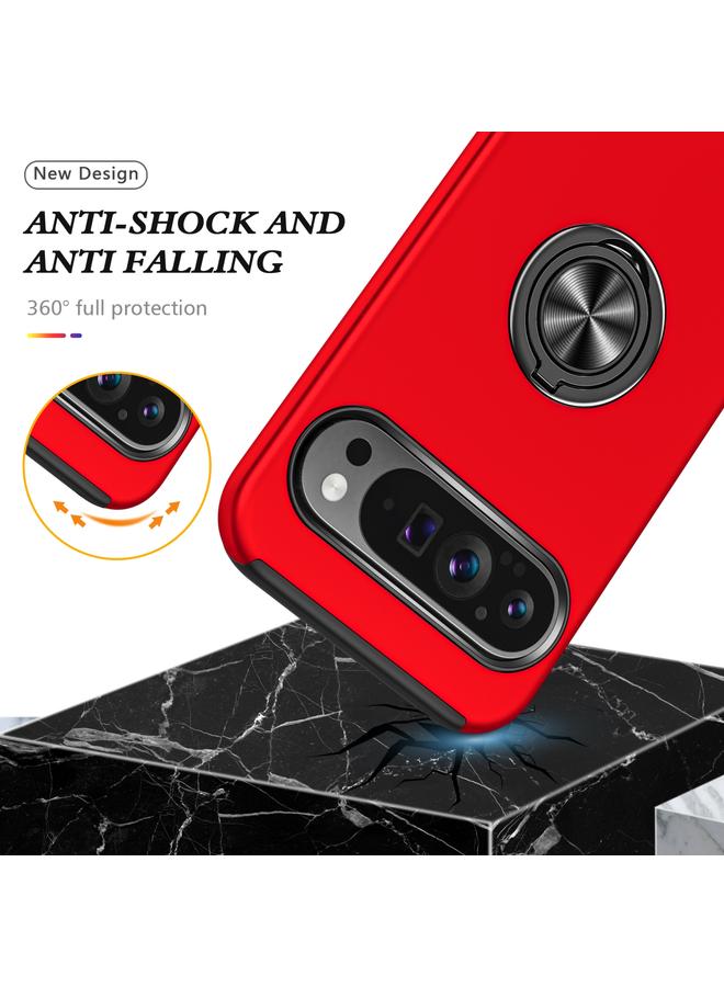 S-TOP Case For Google Pixel 9 Pro PC Hybrid TPU Magnetic Ring Holder Phone Case - Image 3