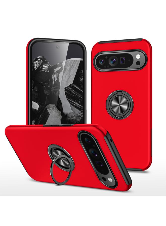 S-TOP Case For Google Pixel 9 Pro PC Hybrid TPU Magnetic Ring Holder Phone Case - Image 1