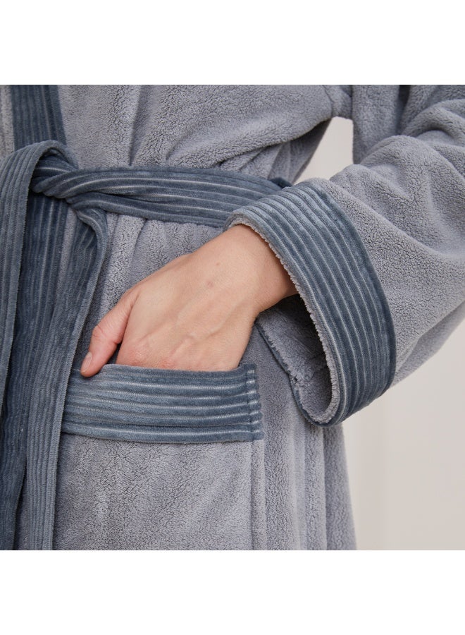 ريفي روب استحمام مودرن من ريفي، رمادي - Image 2