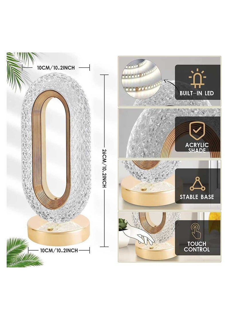 Bakhoor BoSidin Modern Style Luxury LED Touch Control Crystal Table Lamp For Bedroom Restaurant Bar – C20  - Image 5