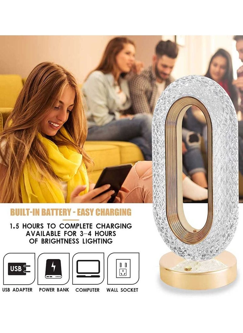 Bakhoor BoSidin Modern Style Luxury LED Touch Control Crystal Table Lamp For Bedroom Restaurant Bar – C20  - Image 3
