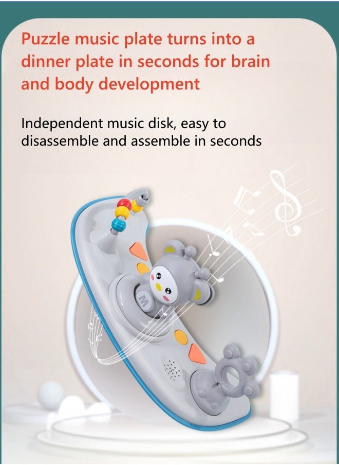 Baby Walker - عربة أطفال متعددة الوظائف اثنين في واحد، مشاية أطفال مضادة للساق - أخضر وأبيض - Image 1