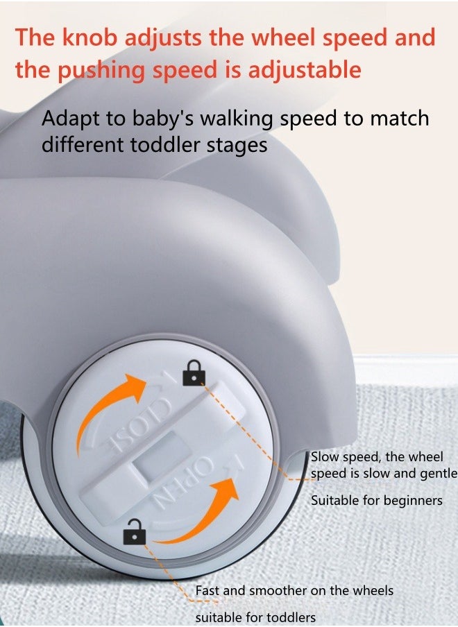 Baby Walker - عربة أطفال متعددة الوظائف اثنين في واحد، مشاية أطفال مضادة للساق - أخضر وأبيض - Image 1