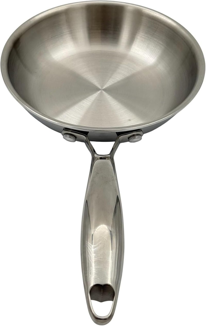 B&D professional stainless steel frying pan 18cm durable induction compatible cookware deep 4.3cm design ergonomic handle dishwasher safe versatile pan for frying sautéing eggs vegetables and everyday cooking - Image 2