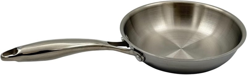 B&D professional stainless steel frying pan 18cm durable induction compatible cookware deep 4.3cm design ergonomic handle dishwasher safe versatile pan for frying sautéing eggs vegetables and everyday cooking - Image 5