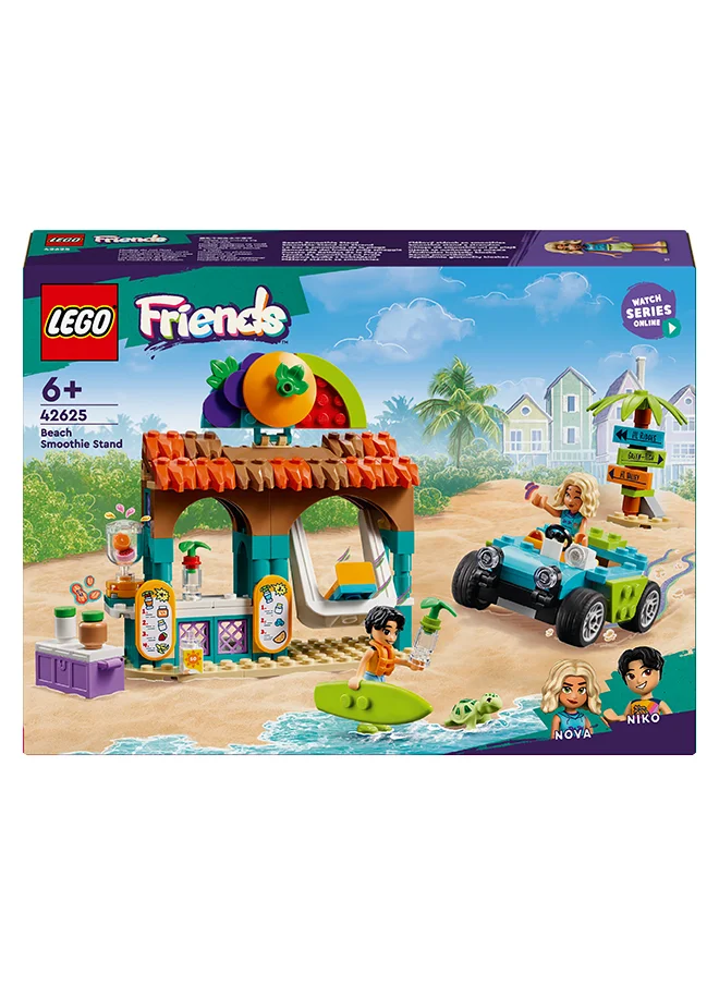 ليغو Friends Beach Smoothie Stand, Kids’ Pretend Play Food Set, Gift Idea For Girls And Boys Aged 6 And Over With 2 Mini-Dolls, A Turtle Figure And Accessories (213 Pieces) 42625