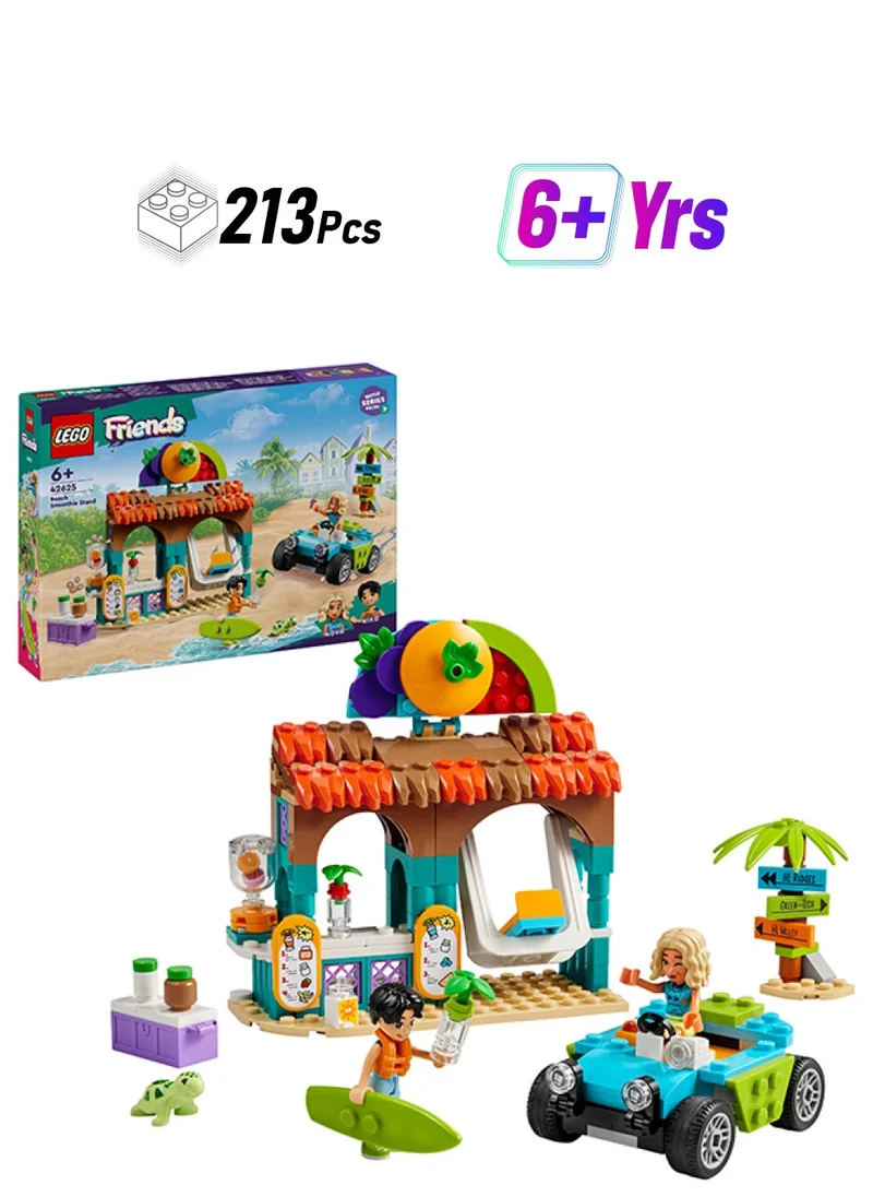 ليغو Friends Beach Smoothie Stand, Kids’ Pretend Play Food Set, Gift Idea For Girls And Boys Aged 6 And Over With 2 Mini-Dolls, A Turtle Figure And Accessories (213 Pieces) 42625