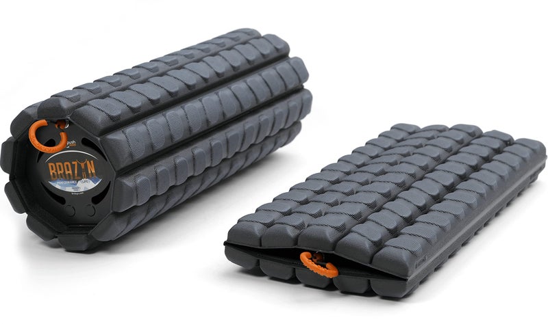 Brazyn Morph Foam Roller: Collapsible Travel Foam Roller for Back Pain Relief, Workout Muscle Recovery, Back Massager, Deep Tissue Leg Massage, Back Cracker (Midnight, Alpha Series (Deep Tissue)) - Image 1
