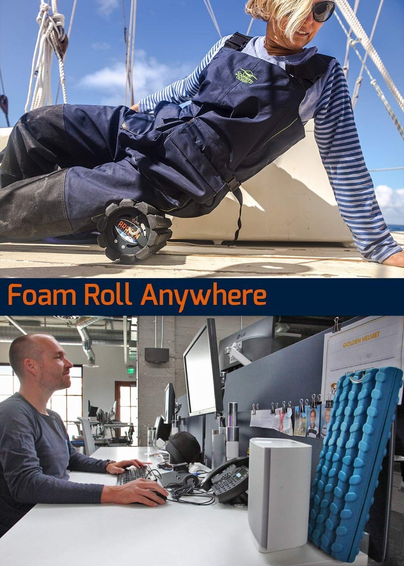 Brazyn Morph Foam Roller: Collapsible Travel Foam Roller for Back Pain Relief, Workout Muscle Recovery, Back Massager, Deep Tissue Leg Massage, Back Cracker (Midnight, Alpha Series (Deep Tissue)) - Image 5