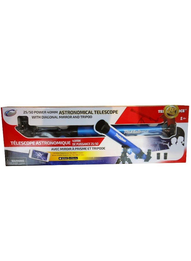 Tele-Science 25/50 Power 40 mm Astronomical Telescope