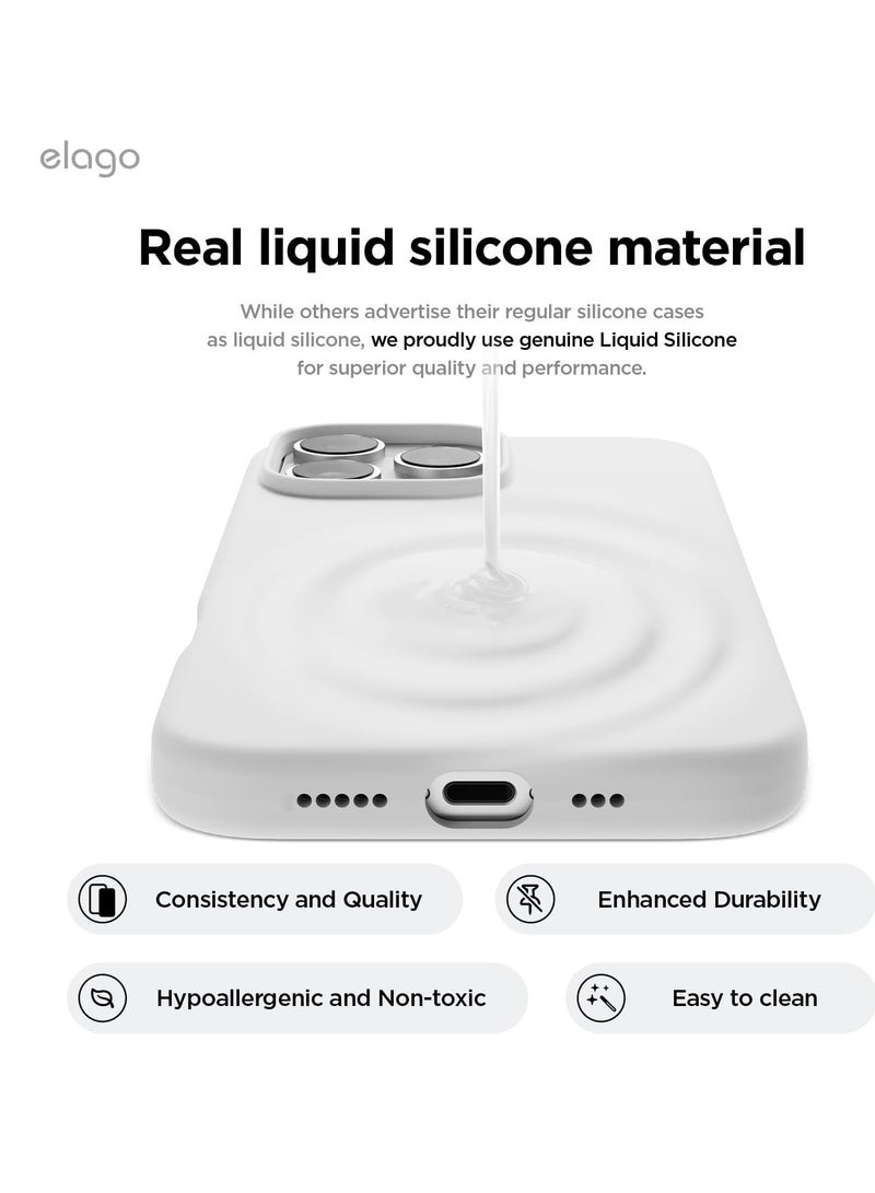 Compatible with iPhone 16 Pro Max Case, Premium Liquid Silicone Case, Full Body Protective Cover, Shockproof, Slim Phone Case, Anti-Scratch Soft Microfiber Lining, 6.9 inch ( White)  - Image 5