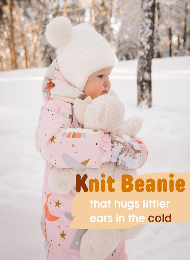 FURTALK Baby Toddler Winter Hat Pom Pom Beanie Girls Boys with Fleece Lined Kids Warm Cap - Image 3