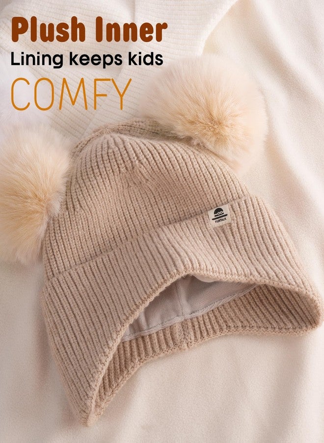 FURTALK Baby Toddler Winter Hat Pom Pom Beanie Girls Boys with Fleece Lined Kids Warm Cap - Image 2