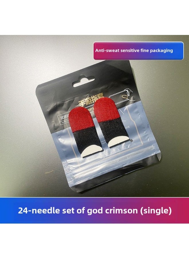 Generic Solid Hand Swim Powder Hand Speed Powder Peace Elite Eating Chicken Finger Non-slip Anti-sweat Electric Competition Hand Swim Powder Artifact Hand Swim Cream-Product Color:God's Set Crimson [Double]]  - Image 1