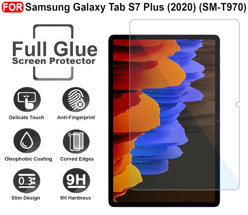 Cedo Samsung Tab S7 +Plus/ S8 +Plus (12.4 inch) Tempered Glass | Screen Protector Clear Tempered Glass for Samsung Galaxy Tab S7 +Plus/ S8 +Plus (12.4 inch) - SM-T970/T976B - Image 5