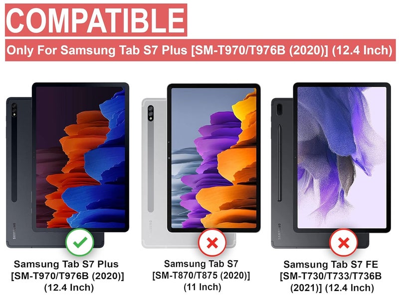 Cedo Samsung Tab S7 +Plus/ S8 +Plus (12.4 inch) Tempered Glass | Screen Protector Clear Tempered Glass for Samsung Galaxy Tab S7 +Plus/ S8 +Plus (12.4 inch) - SM-T970/T976B - Image 2