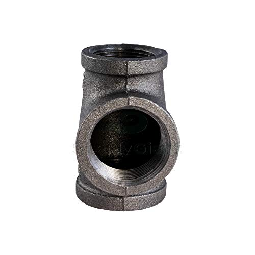 SUPPLYGIANT Everflow Supplies BMRT1223 Black Malleable Reducing Tee Fitting with Female Threaded Connections, 1-1/2" x 1-1/4" x 1-1/2" - Image 3