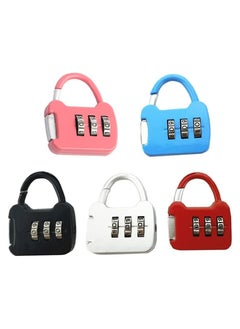 Oasisgalore 5 Pack Mini Combo Locks – 3-Digit Multi-Colored Padlocks for Travel and School  - Image 1