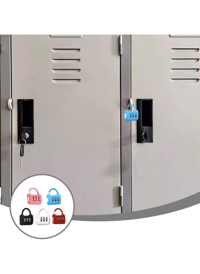 Oasisgalore - 5 Pack Mini Combo Locks – 3-Digit Multi-Colored Padlocks for Travel and School - Image 1