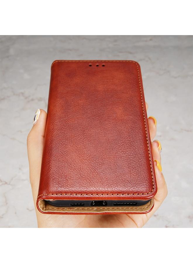 S-TOP Case For Samsung Galaxy A40 PU + TPU Gloss Oil Solid Color Magnetic Horizontal Flip Leather Case with Holder & Card Slot & Wallet - Image 4