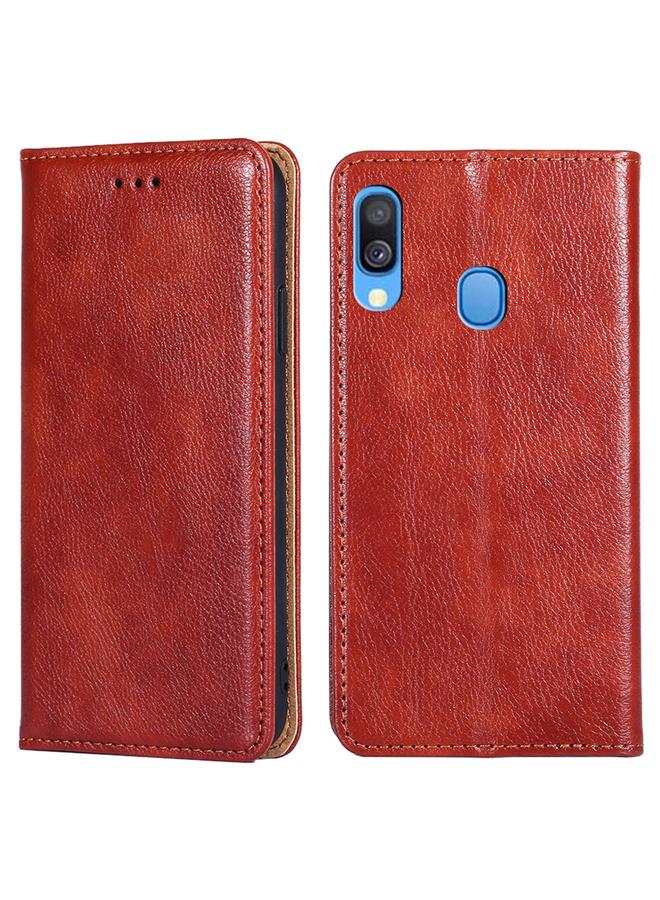 S-TOP Case For Samsung Galaxy A40 PU + TPU Gloss Oil Solid Color Magnetic Horizontal Flip Leather Case with Holder & Card Slot & Wallet - Image 1