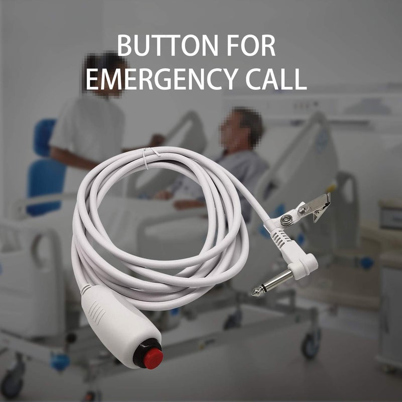 Poyiccot Push Button Cord Cable for Nurse Station, Call Cord 6.35mm 1/4" Phone Plug Cable with Bed Sheet Clip for Nurse Station Universal Replacement Call Connector, 9.8feet/3m - Image 5