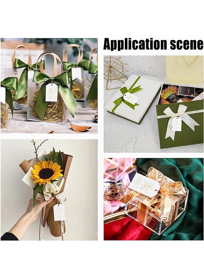 Peachjoy Kraft Paper Thank You Tags, Thank You Gift Tags with 10m Jute Twine, Gold Foil Paper Gift Tags, Firm and Durable Thank You Gift Tags for Wedding, DIY, Crafts, Party Favors (100 PCS) - Image 5