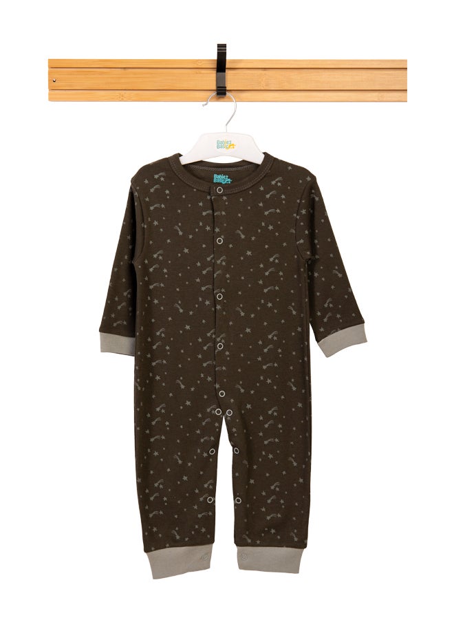 Babies Basic 100% Cotton Printed Long Sleeves Jumpsuit/Romper/Sleepsuit For Babies  - Image 1
