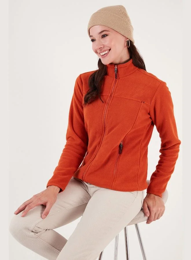 ليلا كارديجان نسائي من الصوف القطبي بسحاب وجيوب من ليلا، مقاس ضيق ومقاوم للوبر