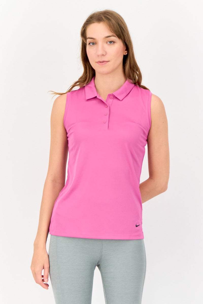 Nike Women Sportswear Fit Sleeveless Training Top, Fuchsia  - Image 1