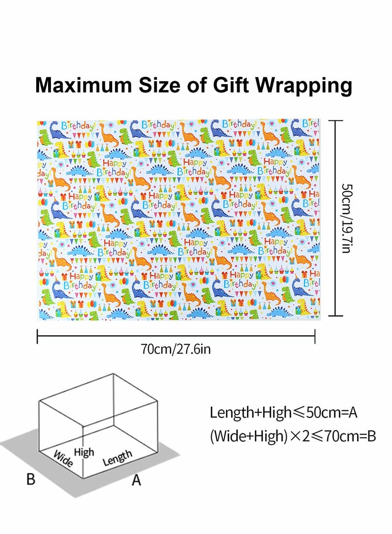KASTWAVE Gift Wrapping Paper, Recyclable Premium Gift Wrapping Paper Birthday Wrap Paper, Birthday Wrap Paper with Tags Ribbons Sticker Double for Birthday, Bridal Baby Shower, Graduations, Boy, Girl - Image 3