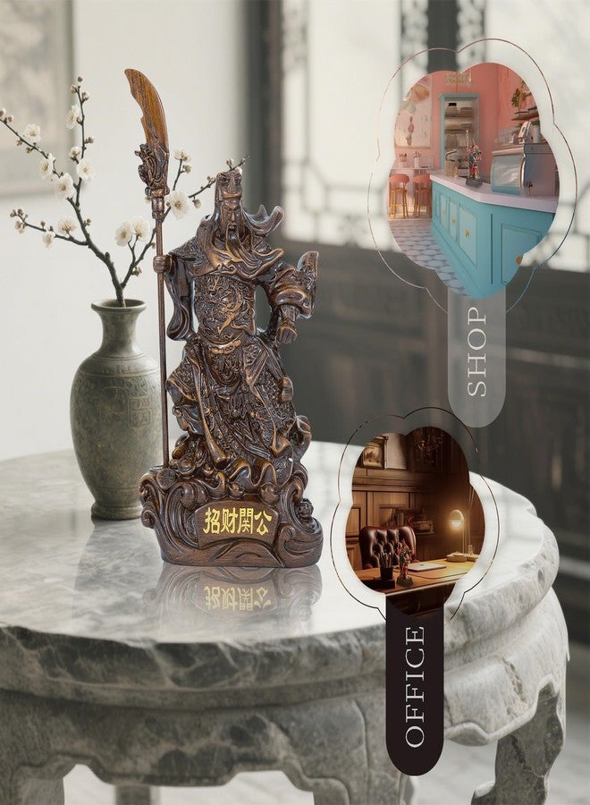 FENGSHUI-CAISHEN تمثال غوان يو المصنوع من الراتنج عالي الجودة، غوان غونغ، كوان كونغ، كوان غونغ - إله الثروة - تماثيل غوان يو، منحوتة غوان غونغ - ديكورات وهدايا فنغ شوي للمنزل، تمثال فنغ شوي، ديكورات وهدايا صينية - Image 3