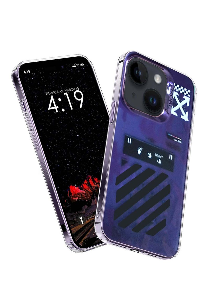 Wtech More Series Colorful Design Protective Case Cover For Apple iPhone 15 Plus 2023 Purple/Black - Image 1