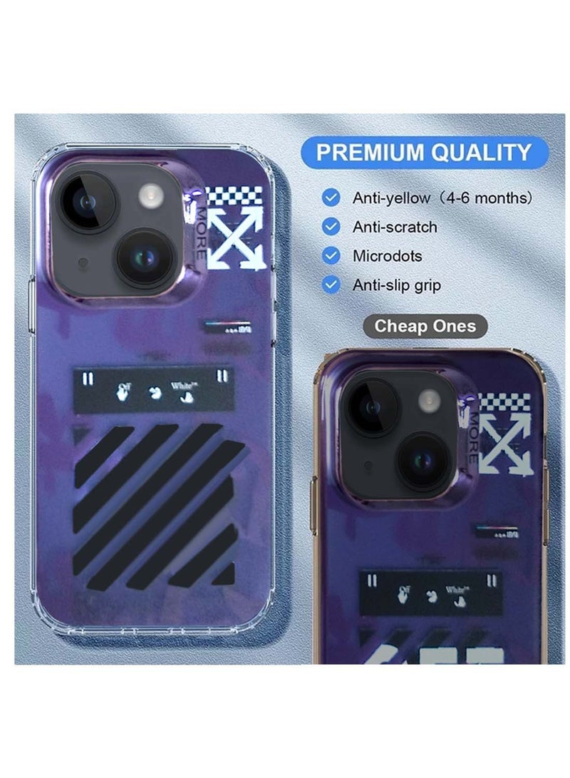 Wtech More Series Colorful Design Protective Case Cover For Apple iPhone 15 Plus 2023 Purple/Black - Image 3