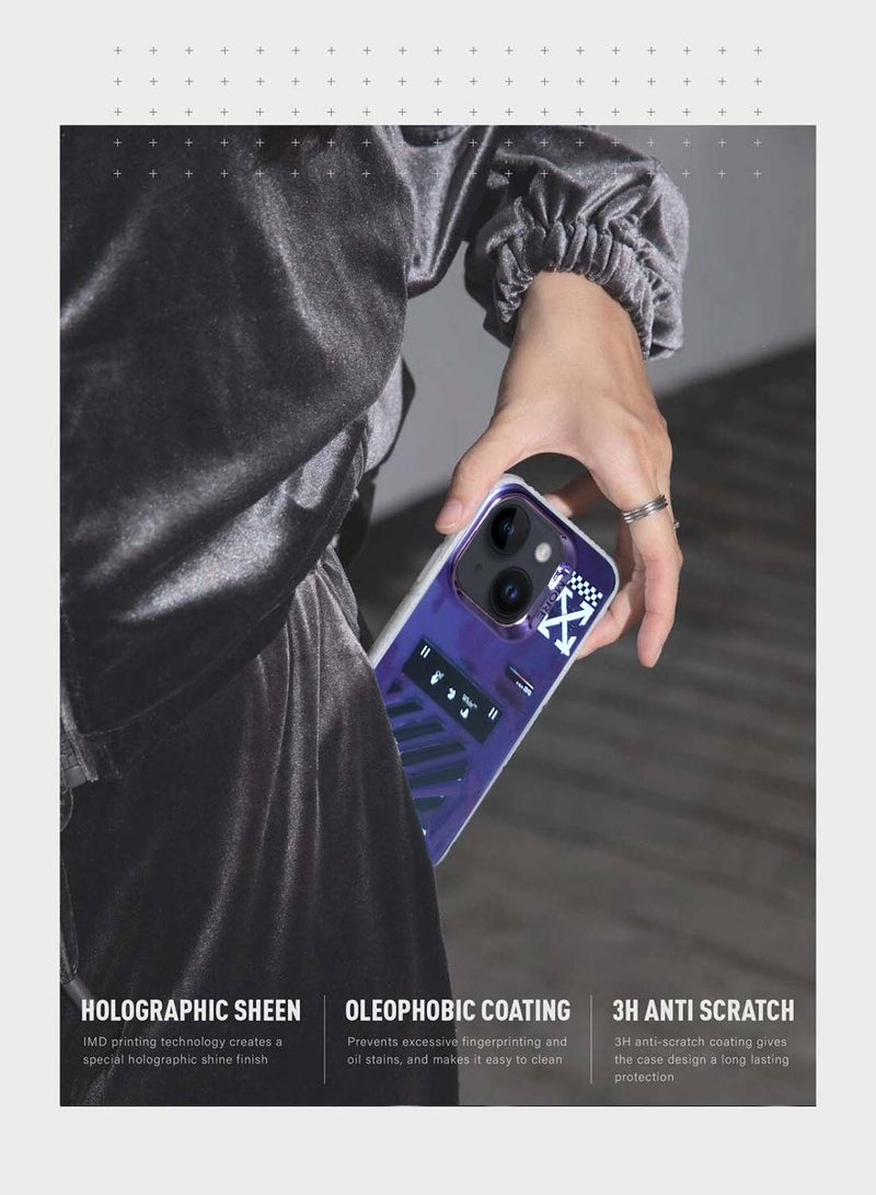 Wtech More Series Colorful Design Protective Case Cover For Apple iPhone 15 Plus 2023 Purple/Black - Image 5