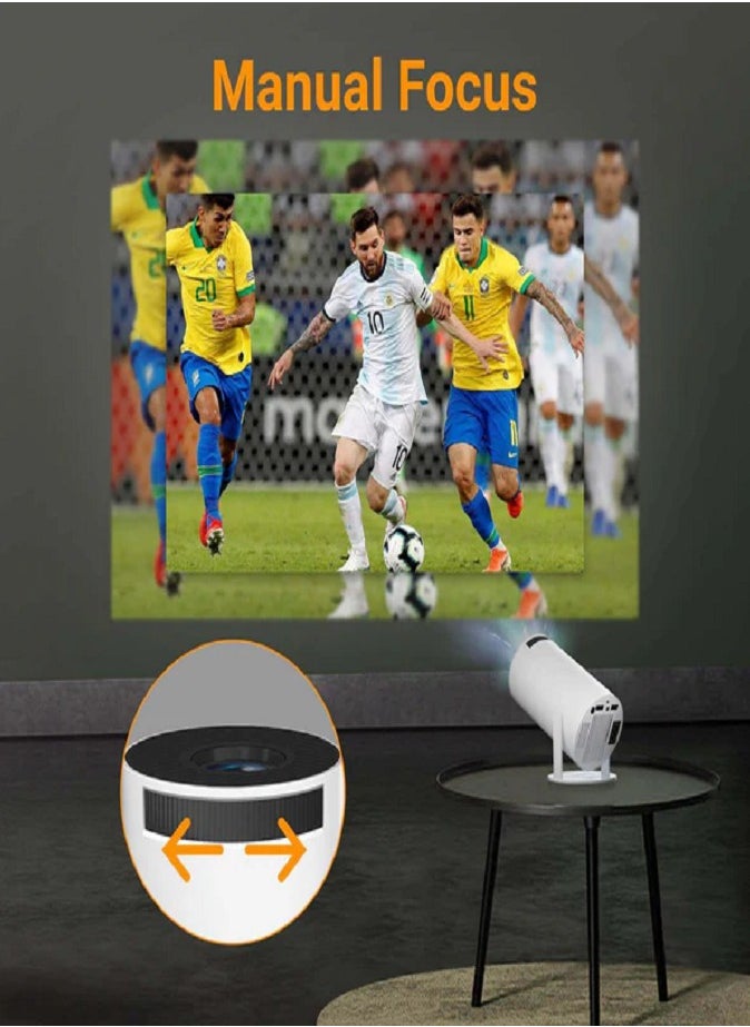 LIVVY HY300 Mini Projector – 1080P HD, Android System, Rotating Display" – Compact Home Theater  - Image 3