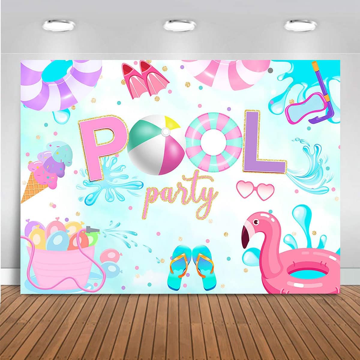 ARS Graphics ARS Graphics Pool Party Backdrop Summer Banner