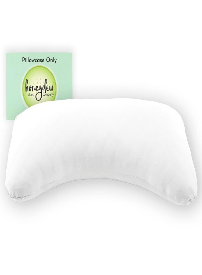 Honeydew Queen Side Pillow Case - Fits The Scrumptious and Essence Curved Pillows for Side Sleeping - Comfortable and Soft Cooling Viscose Made from Bamboo Fabric - Queen Size (Powdered Sugar White) - Image 1