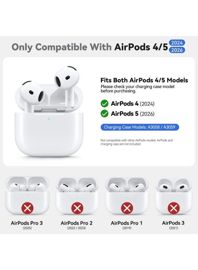 QIRG Silicone Protective Case Cover for AirPods 5/AirPods 4/Airpods 4 ANC with Keychain (Blue) - Image 2