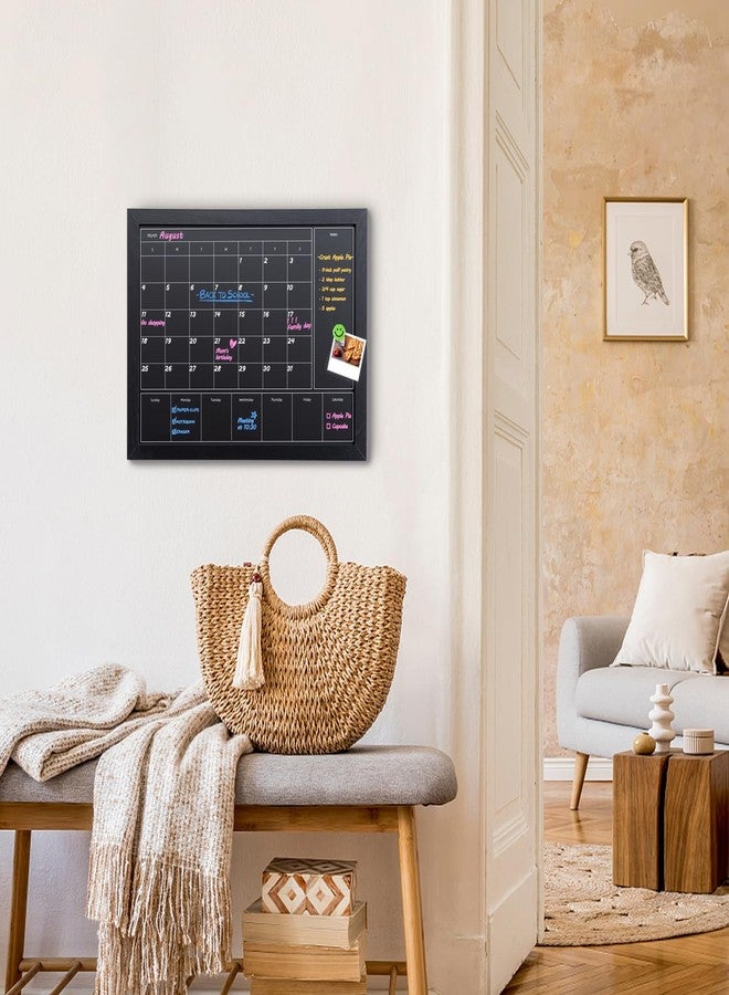 Aitakatta 3-in-1 Chalkboard Calendar for Wall, Magnetic Monthly & Weekly Calendar, Blackboard for Wall with Black Wood Frame, Hanging Chalkboard for Decor/Memo(YL+ZL-HB-BK,4333) - Image 5
