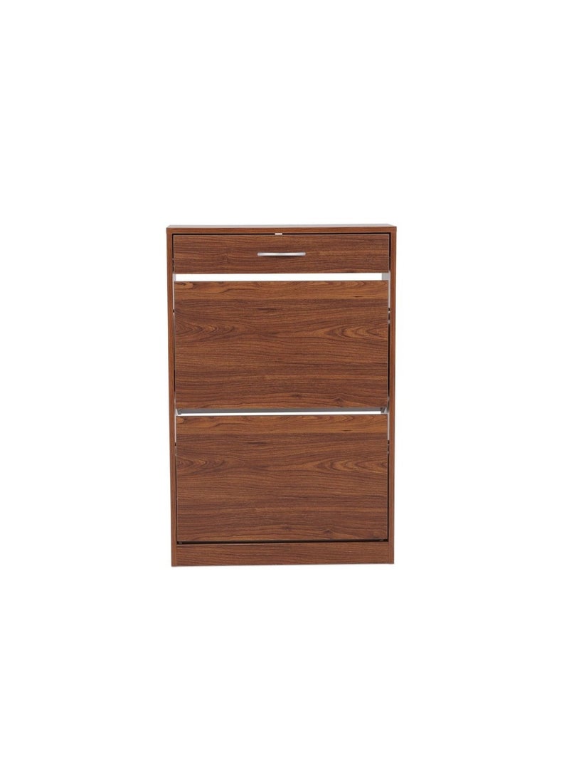 PAN emirates رف أحذية زيمتاون 12 زوجًا مع 3 أدراج | 61 سم طول × 25 سم عرض × 90 سم ارتفاع | بني | لوحة التوزيع الكهربائية  - Image 2